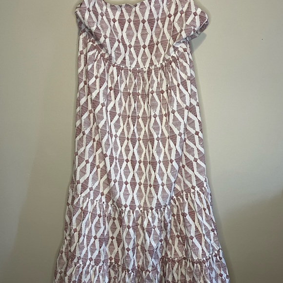 Anthropologie Square-Neck Tiered Midi Dress Size X-Large - Picture 6 of 9